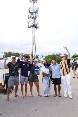 Guests networking at The Triton's Crew, Captains & Connections event at Nautical Ventures Marina.
