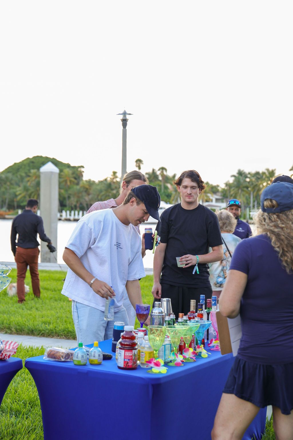 Guests and exhibitors at The Triton's Fall Triton Expo at Bahia Mar Yachting Center.