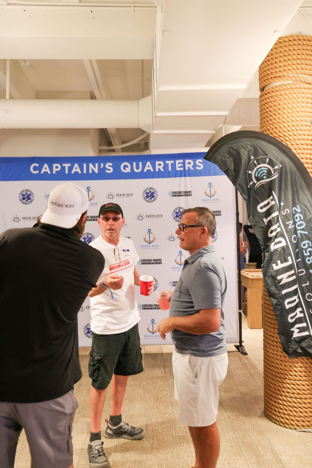 Guests and exhibitors at The Triton's Fall Triton Expo at Bahia Mar Yachting Center.