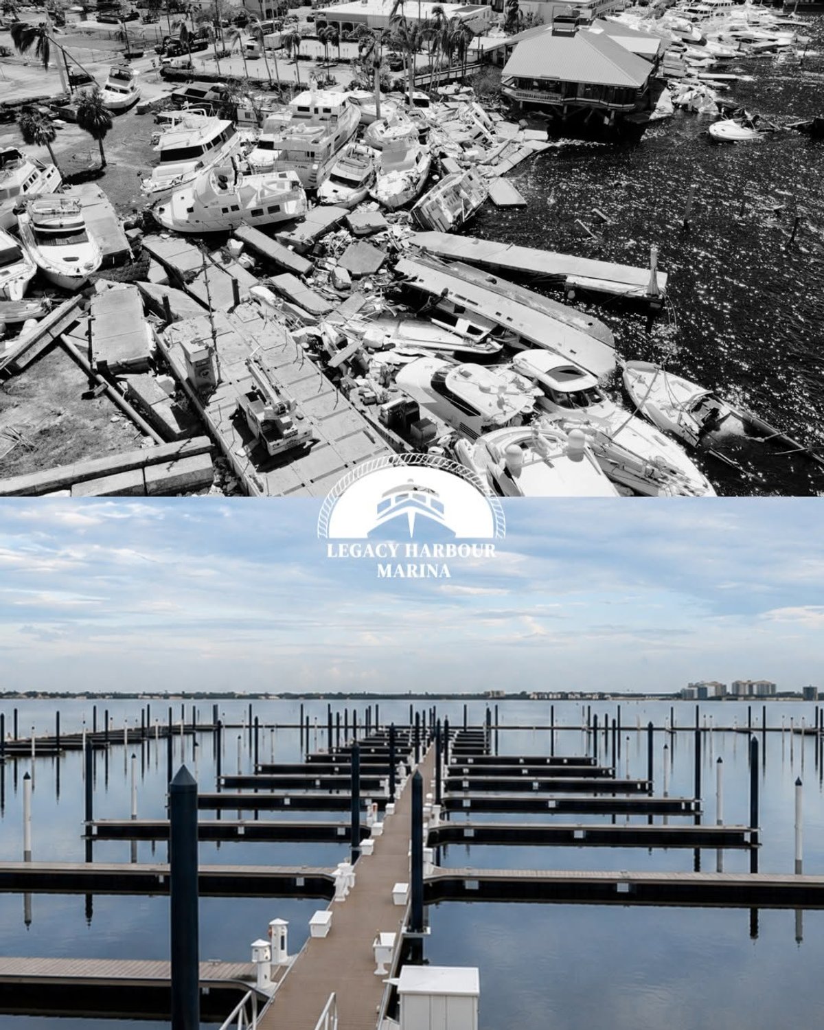Legacy Harbour Marina before and after