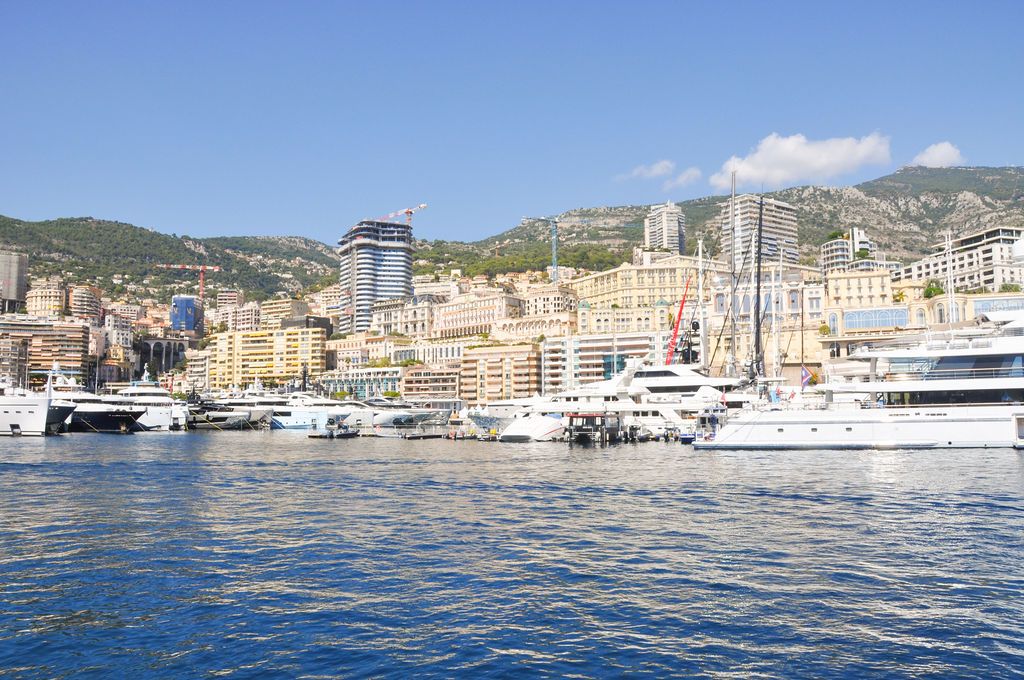 Yachts and crew on the docks at the 2026 Monaco Yacht Show in Port Hercule, Monaco.