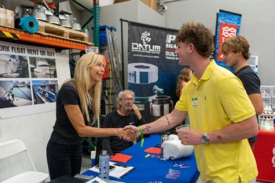 Guests networking at The Triton's Crew, Captains & Connections event at DATUM RMS.