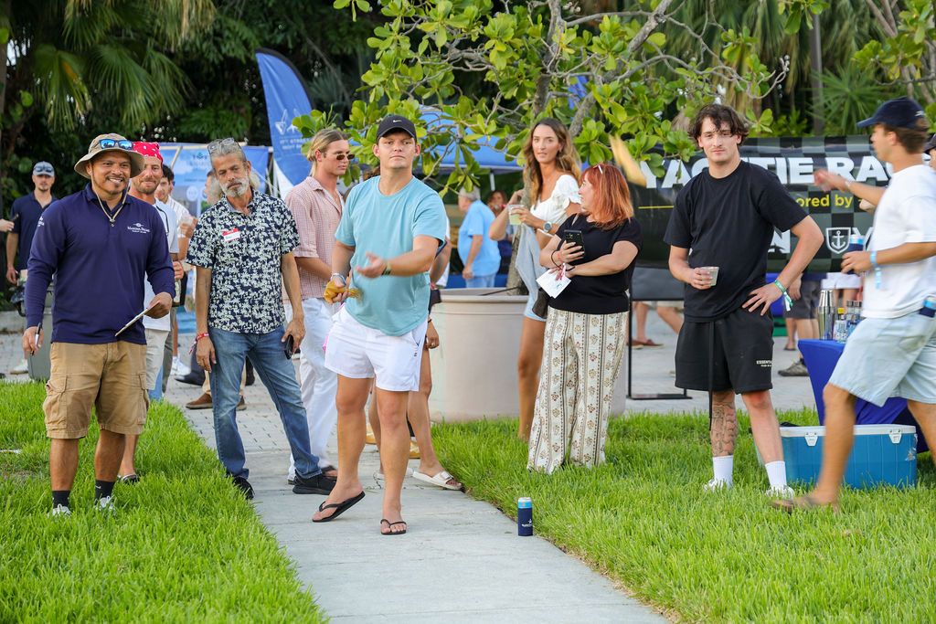 Guests and exhibitors at The Triton's Fall Triton Expo at Bahia Mar Yachting Center.