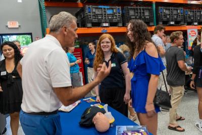 Guests networking at The Triton's Crew, Captains & Connections event at DATUM RMS.