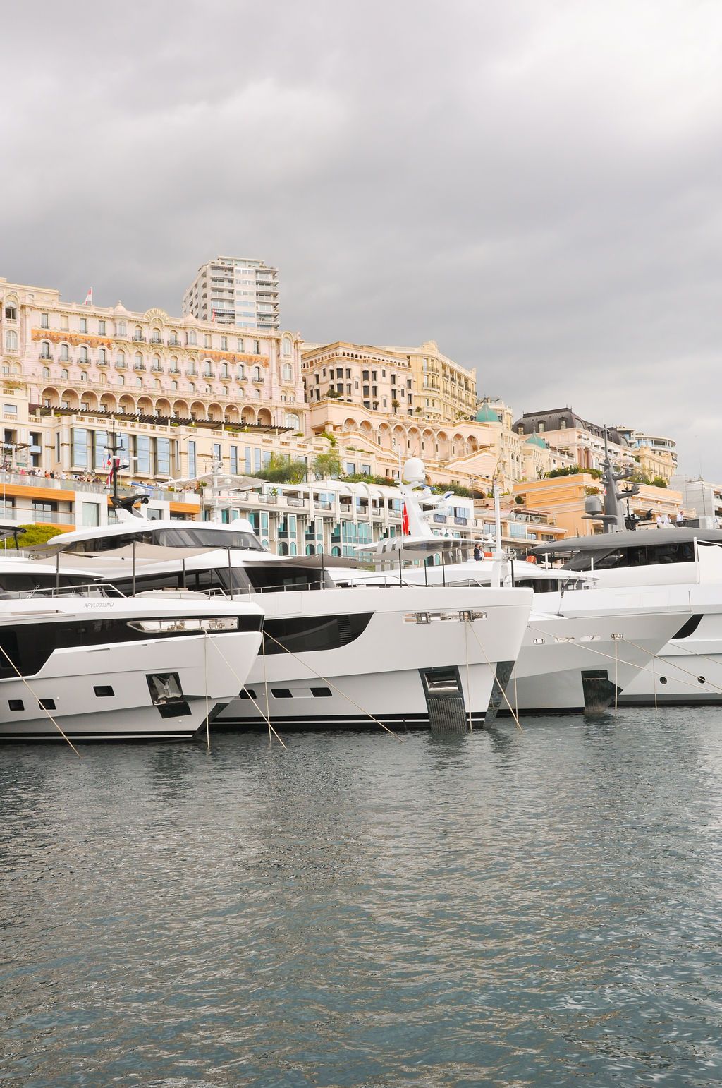 Yachts and crew on the docks at the 2026 Monaco Yacht Show in Port Hercule, Monaco.