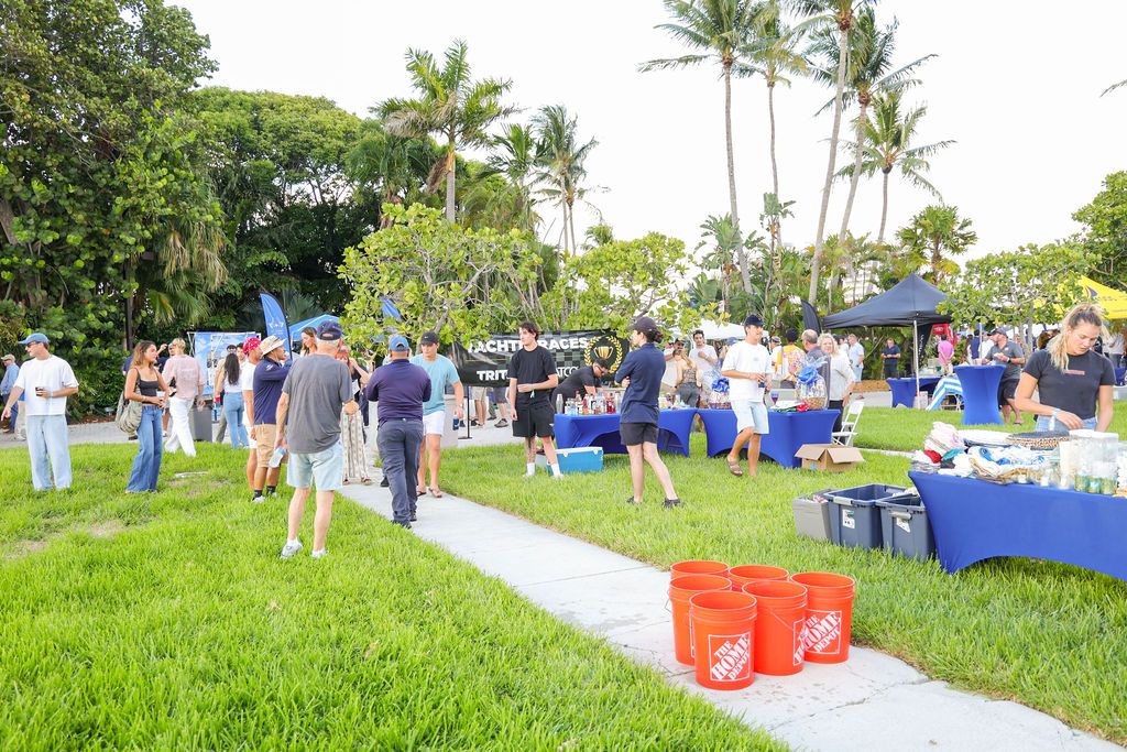 Guests and exhibitors at The Triton's Fall Triton Expo at Bahia Mar Yachting Center.