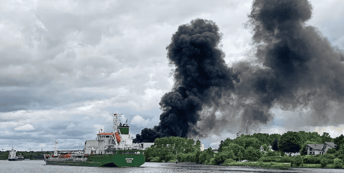 Massive Fire Burns at Lürssen Shipyard