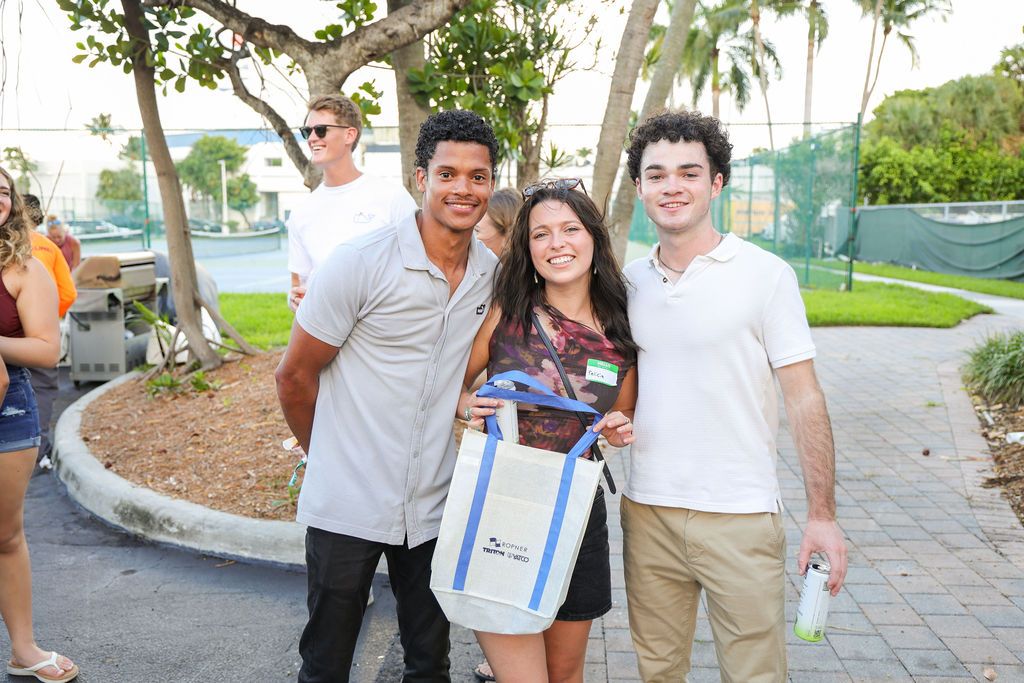 Guests and exhibitors at The Triton's Fall Triton Expo at Bahia Mar Yachting Center.