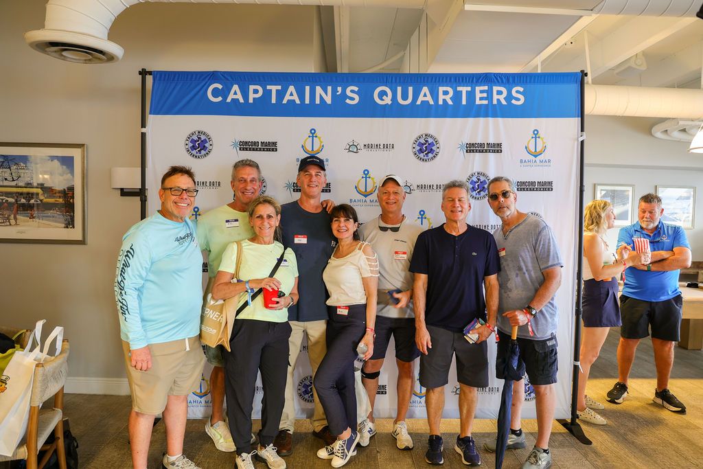Guests and exhibitors at The Triton's Fall Triton Expo at Bahia Mar Yachting Center.