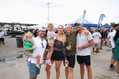Guests networking at The Triton's Crew, Captains & Connections event at Nautical Ventures Marina.