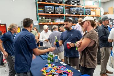 Guests networking at The Triton's Crew, Captains & Connections event at DATUM RMS.