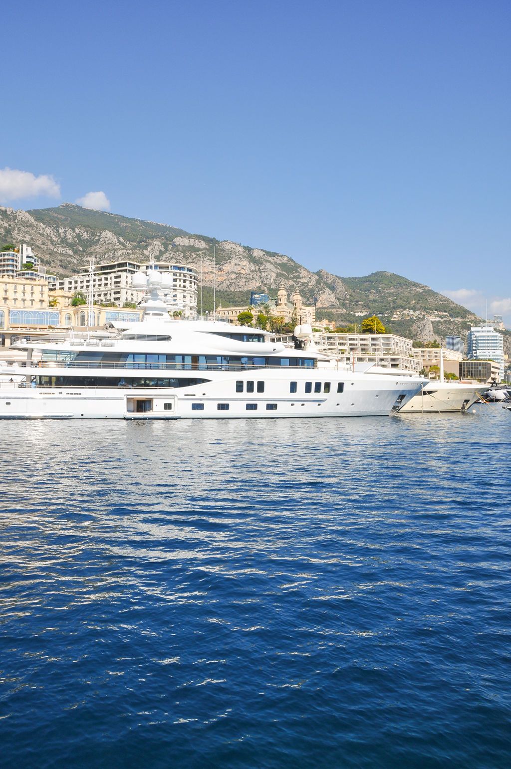 Yachts and crew on the docks at the 2026 Monaco Yacht Show in Port Hercule, Monaco.