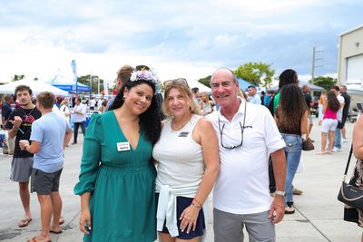 Guests networking at The Triton's Crew, Captains & Connections event at Nautical Ventures Marina.