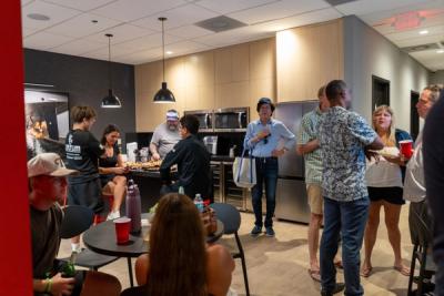 Guests networking at The Triton's Crew, Captains & Connections event at DATUM RMS.