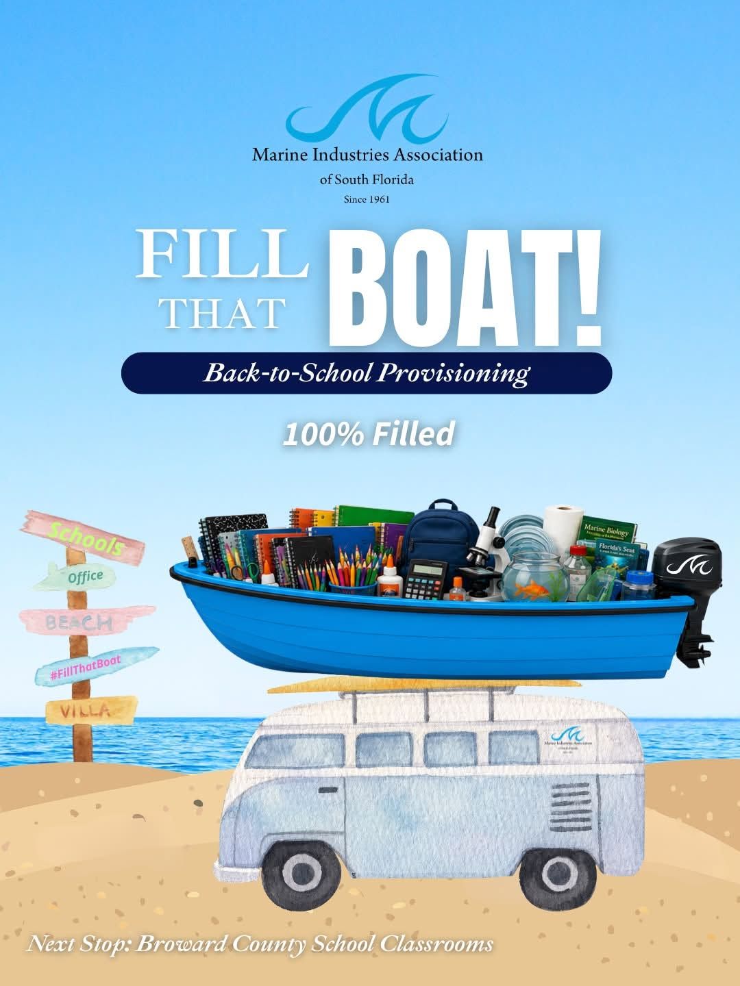 MIASF Fills the Boat for Broward County Students
