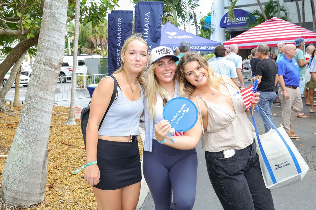 Guests and exhibitors at The Triton's Fall Triton Expo at Bahia Mar Yachting Center.