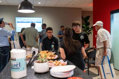 Guests networking at The Triton's Crew, Captains & Connections event at DATUM RMS.