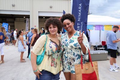 Guests networking at The Triton's Crew, Captains & Connections event at Nautical Ventures Marina.