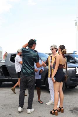 Guests networking at The Triton's Crew, Captains & Connections event at Nautical Ventures Marina.