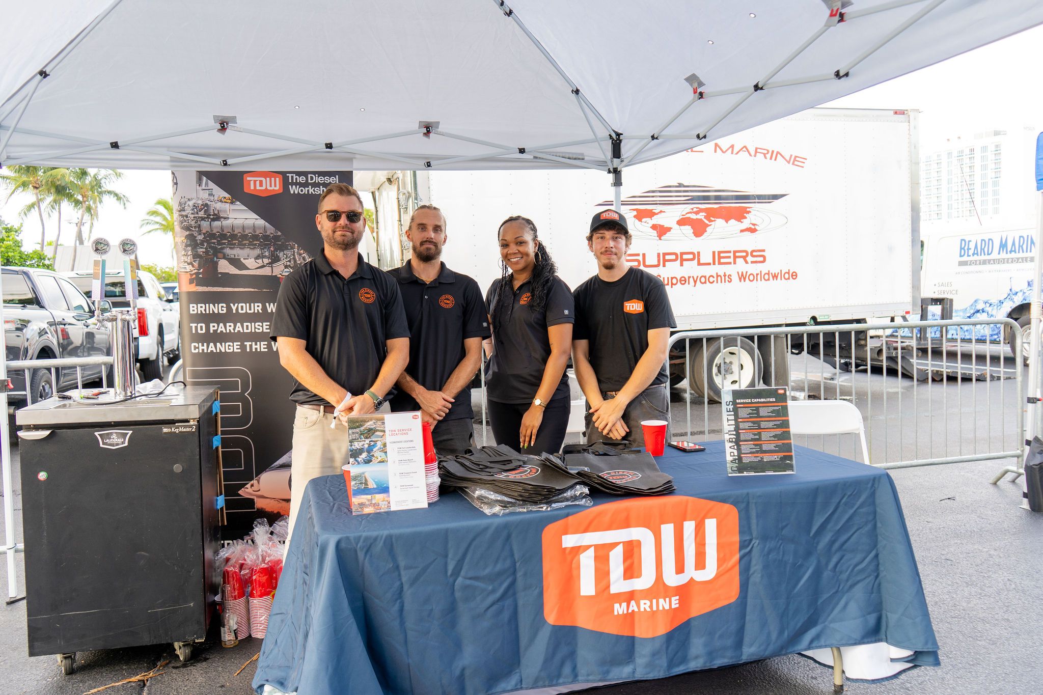 Maritime and industry partners exhibiting at The Triton's Fall Triton Expo at Bahia Mar Yachting Center.