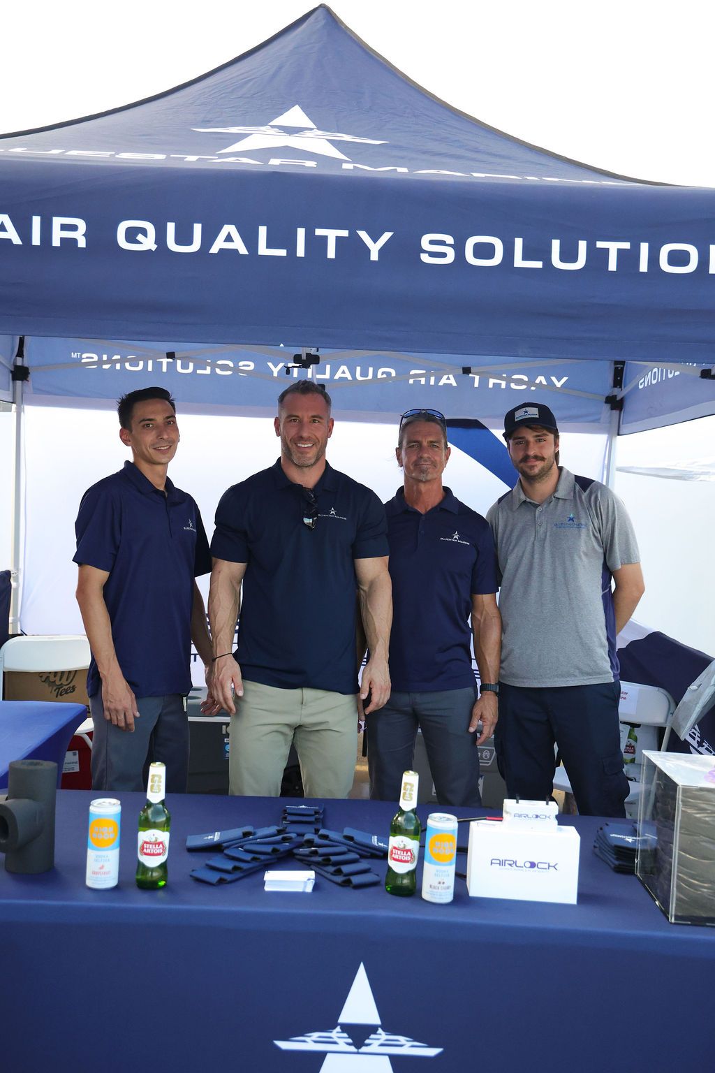 Guests networking at The Triton's Crew, Captains & Connections event at Nautical Ventures Marina.