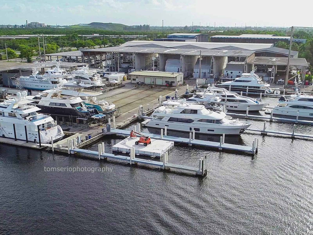 Bradford Marine lift in, roof off, expansion on