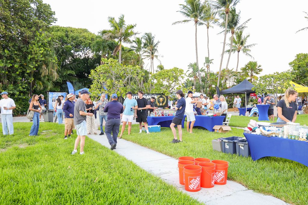Guests and exhibitors at The Triton's Fall Triton Expo at Bahia Mar Yachting Center.