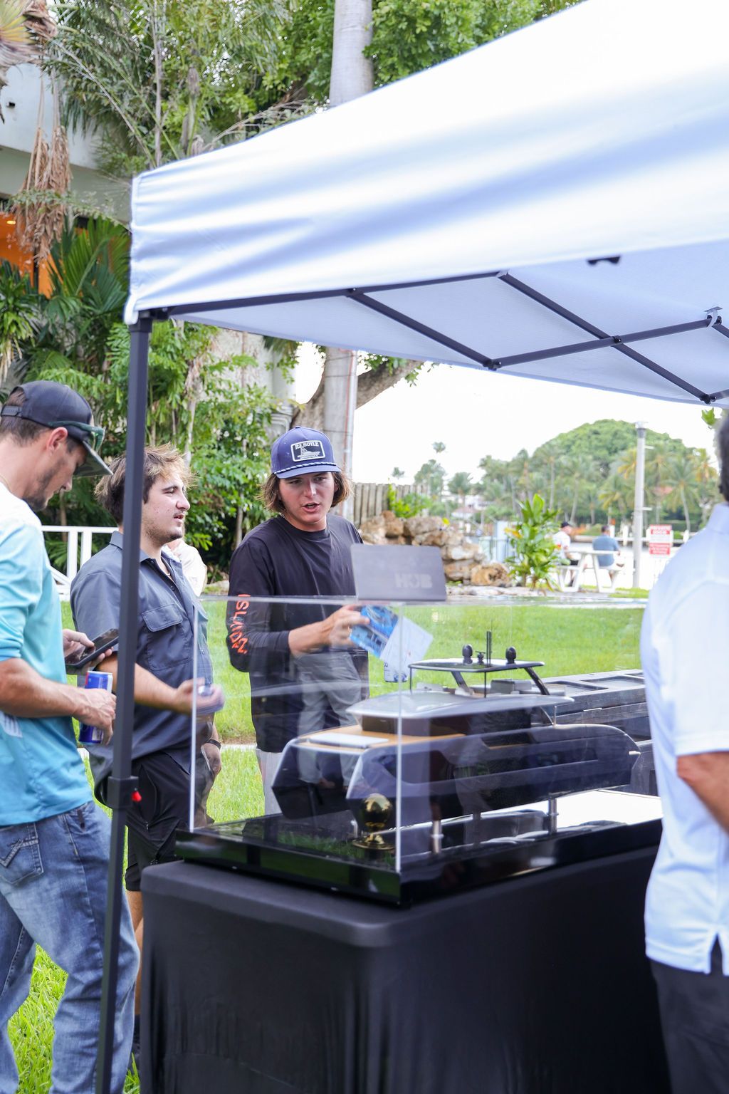 Guests and exhibitors at The Triton's Fall Triton Expo at Bahia Mar Yachting Center.