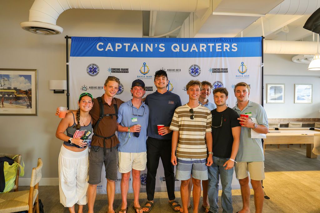 Guests and exhibitors at The Triton's Fall Triton Expo at Bahia Mar Yachting Center.