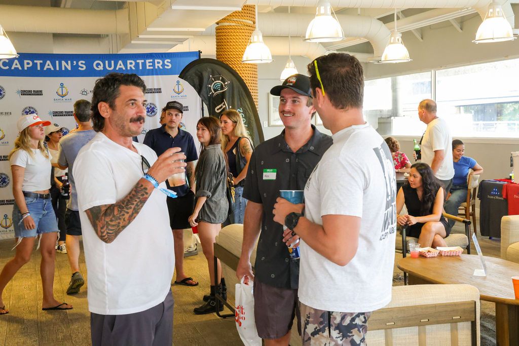 Guests and exhibitors at The Triton's Fall Triton Expo at Bahia Mar Yachting Center.