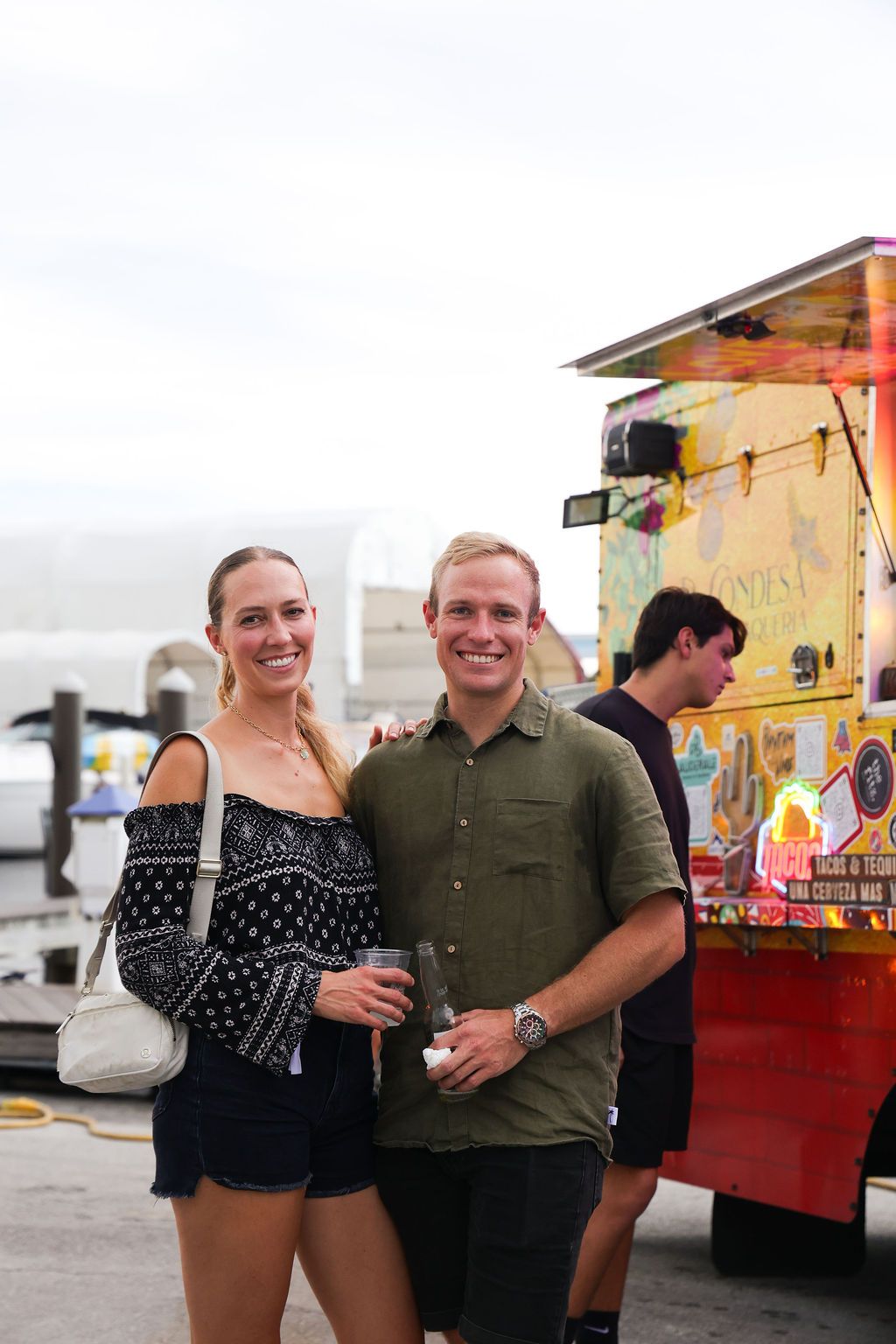 Guests networking at The Triton's Crew, Captains & Connections event at Nautical Ventures Marina.