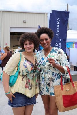 Guests networking at The Triton's Crew, Captains & Connections event at Nautical Ventures Marina.