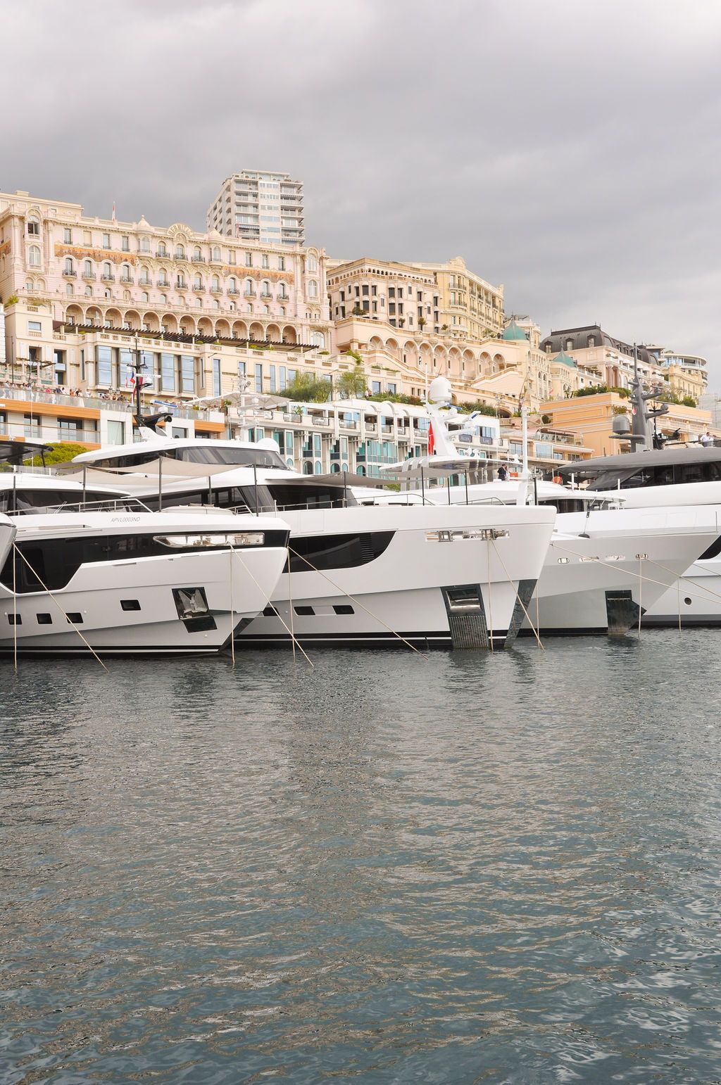 Yachts and crew on the docks at the 2026 Monaco Yacht Show in Port Hercule, Monaco.