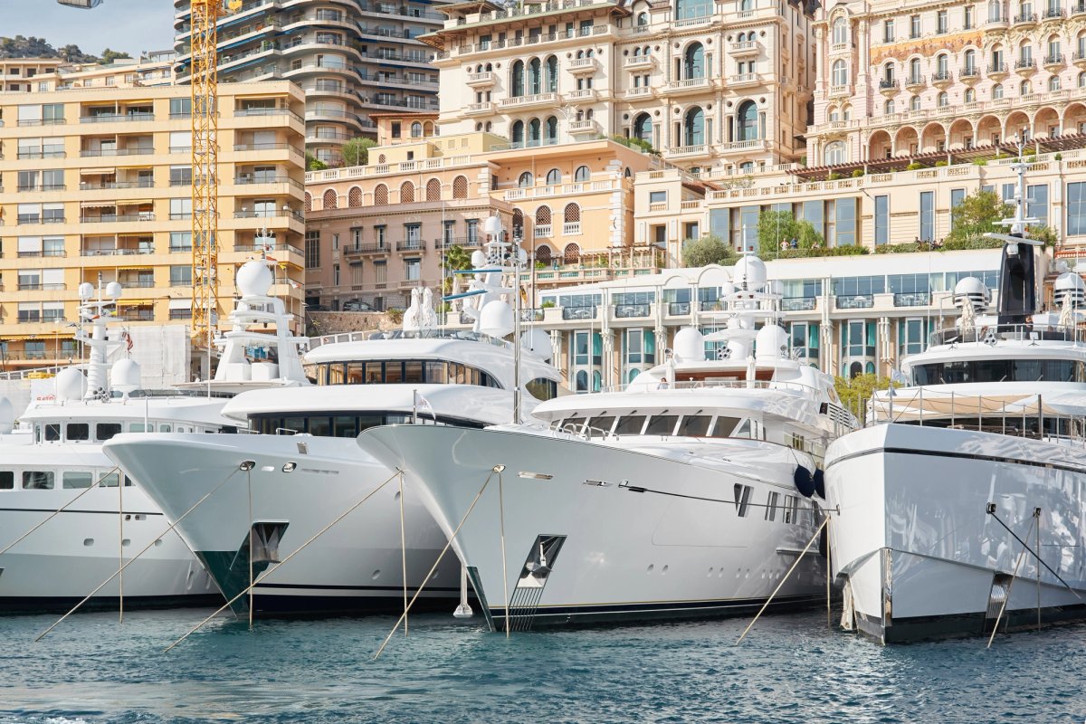 Yachts docked in Monte Carlo, Monaco