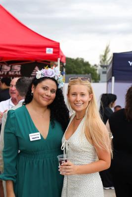 Guests networking at The Triton's Crew, Captains & Connections event at Nautical Ventures Marina.