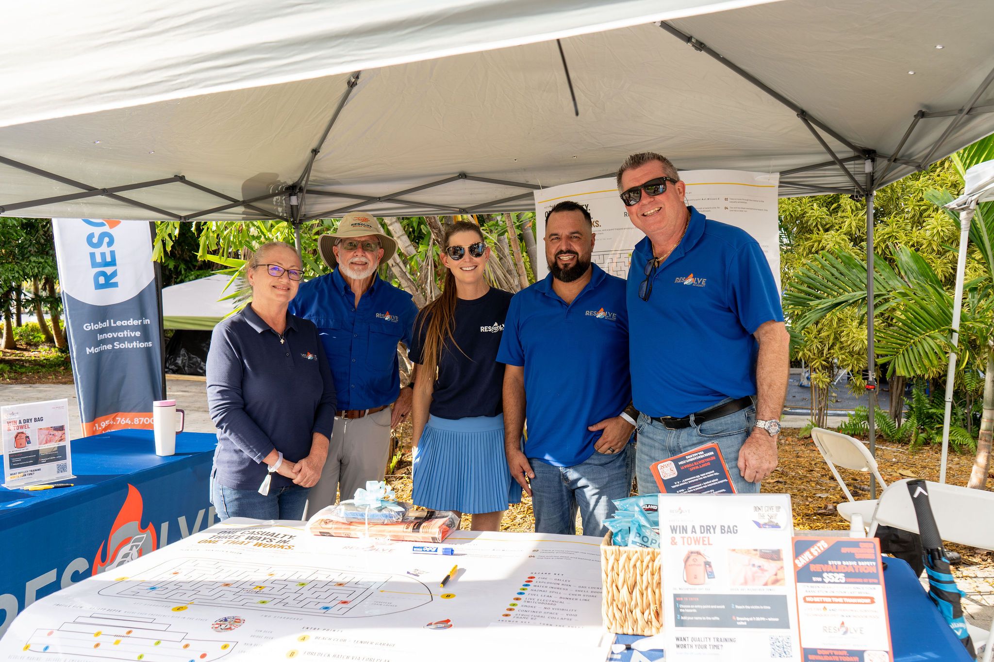 Maritime and industry partners exhibiting at The Triton's Fall Triton Expo at Bahia Mar Yachting Center.