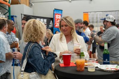 Guests networking at The Triton's Crew, Captains & Connections event at DATUM RMS.
