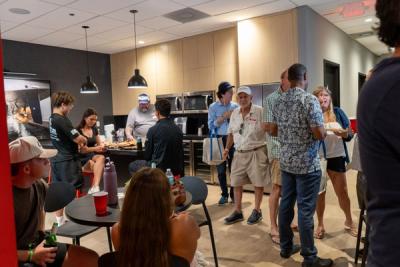 Guests networking at The Triton's Crew, Captains & Connections event at DATUM RMS.