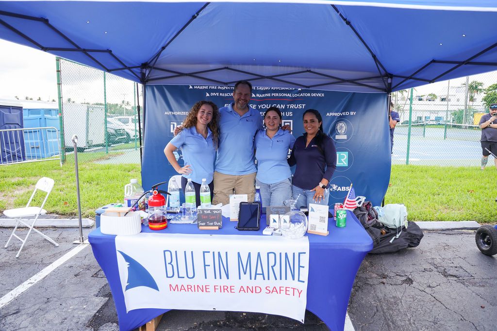 Guests and exhibitors at The Triton's Fall Triton Expo at Bahia Mar Yachting Center.