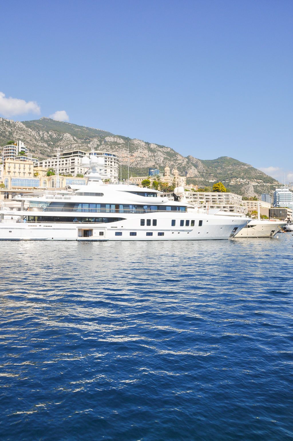 Yachts and crew on the docks at the 2026 Monaco Yacht Show in Port Hercule, Monaco.