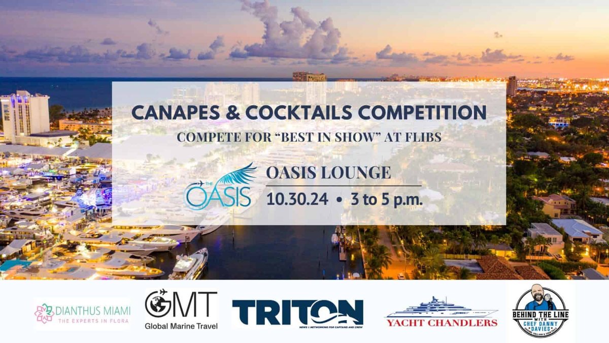 Triton to Host Canapés & Cocktails Challenge at FLIBS 2024