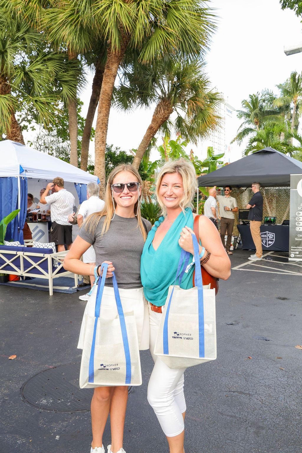 Guests and exhibitors at The Triton's Fall Triton Expo at Bahia Mar Yachting Center.