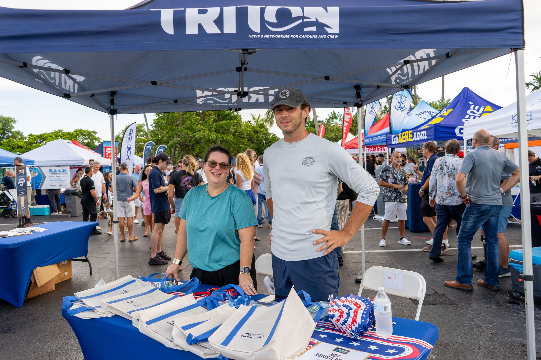 Maritime and industry partners exhibiting at The Triton's Fall Triton Expo at Bahia Mar Yachting Center.