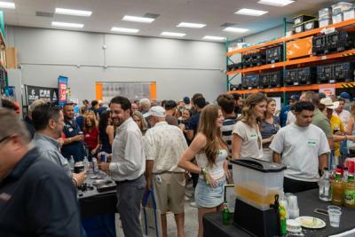 Guests networking at The Triton's Crew, Captains & Connections event at DATUM RMS.