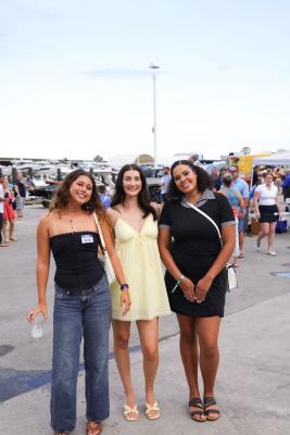Guests networking at The Triton's Crew, Captains & Connections event at Nautical Ventures Marina.