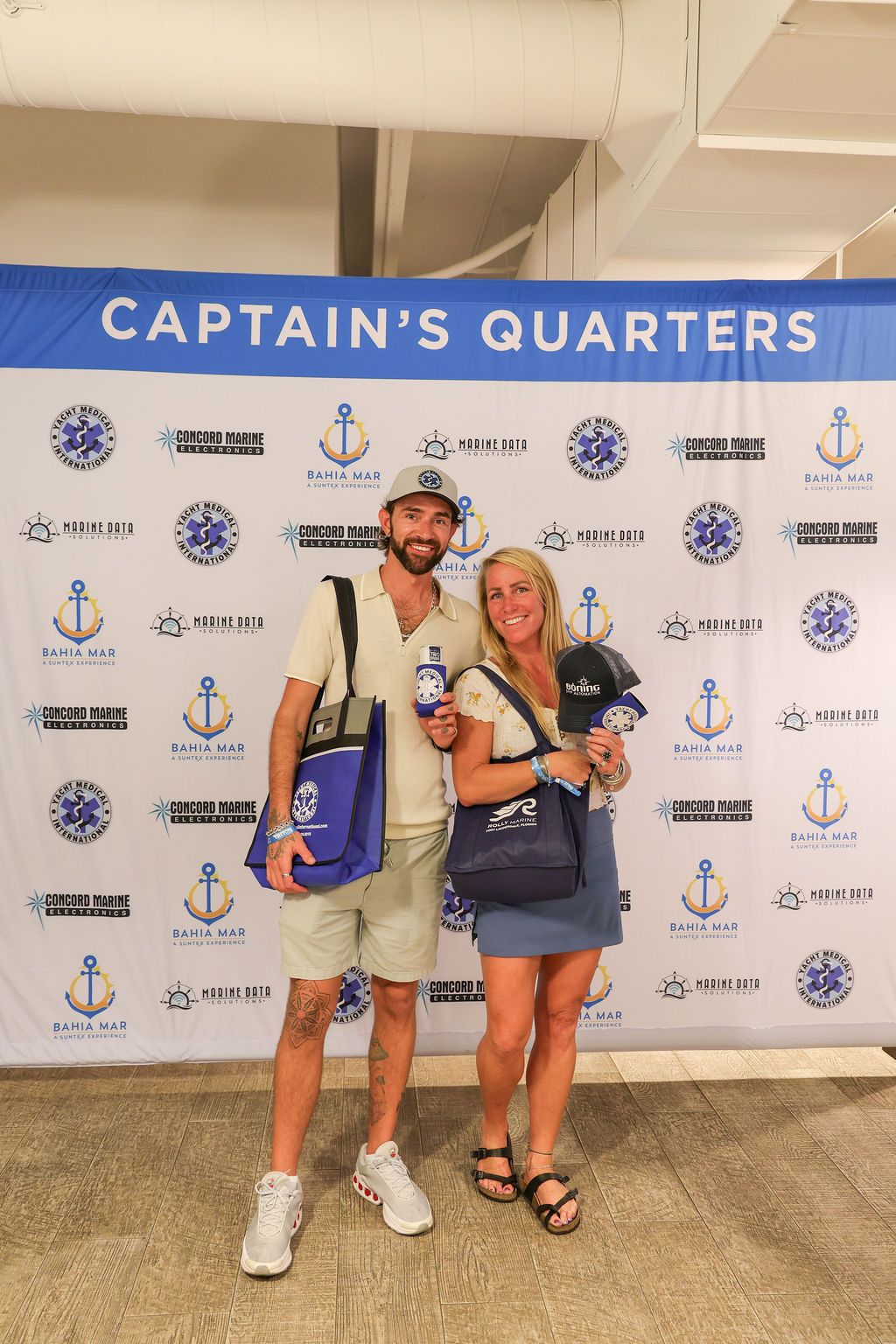 Guests and exhibitors at The Triton's Fall Triton Expo at Bahia Mar Yachting Center.