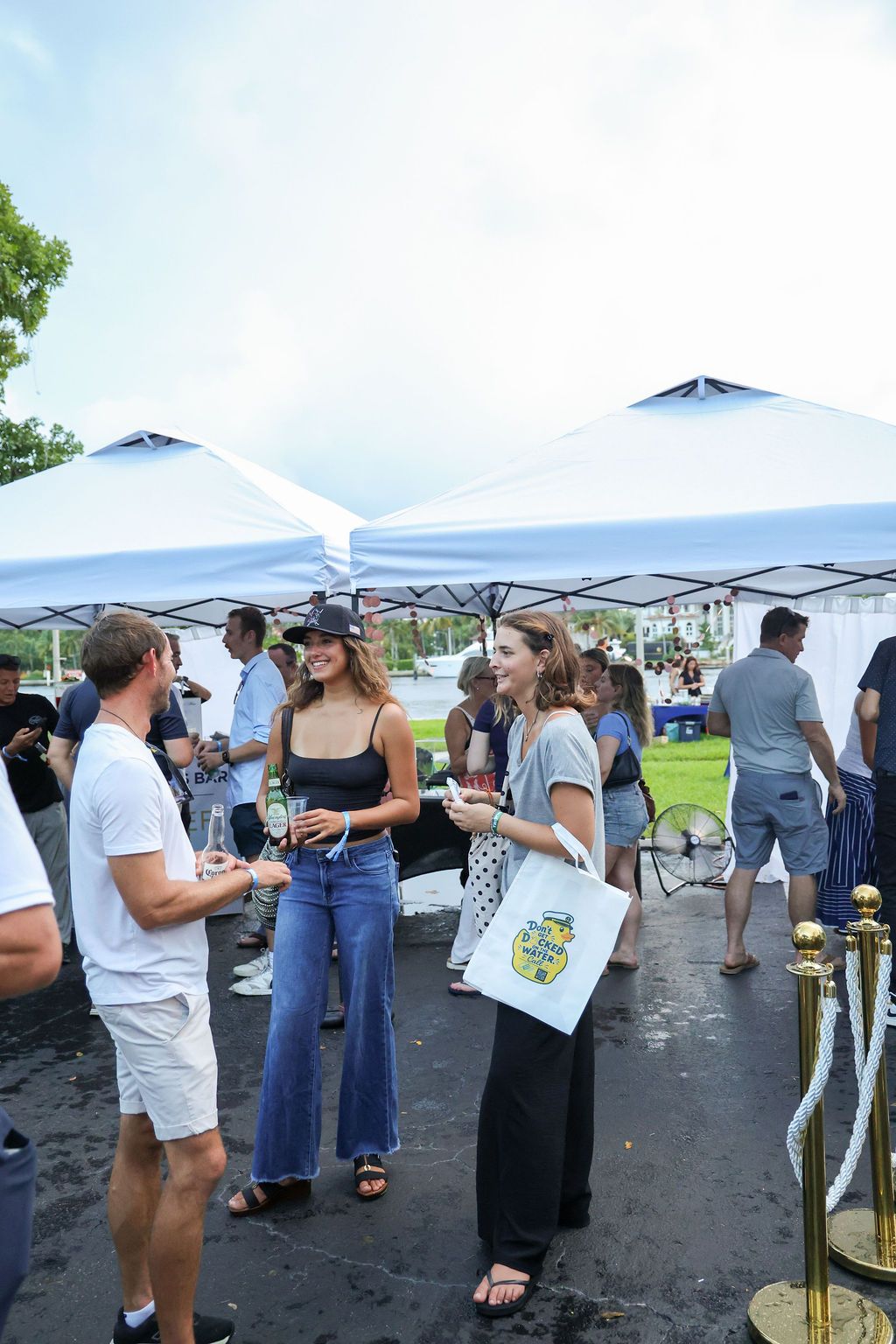 Guests and exhibitors at The Triton's Fall Triton Expo at Bahia Mar Yachting Center.