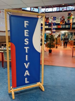 bannerframe met drukwerk