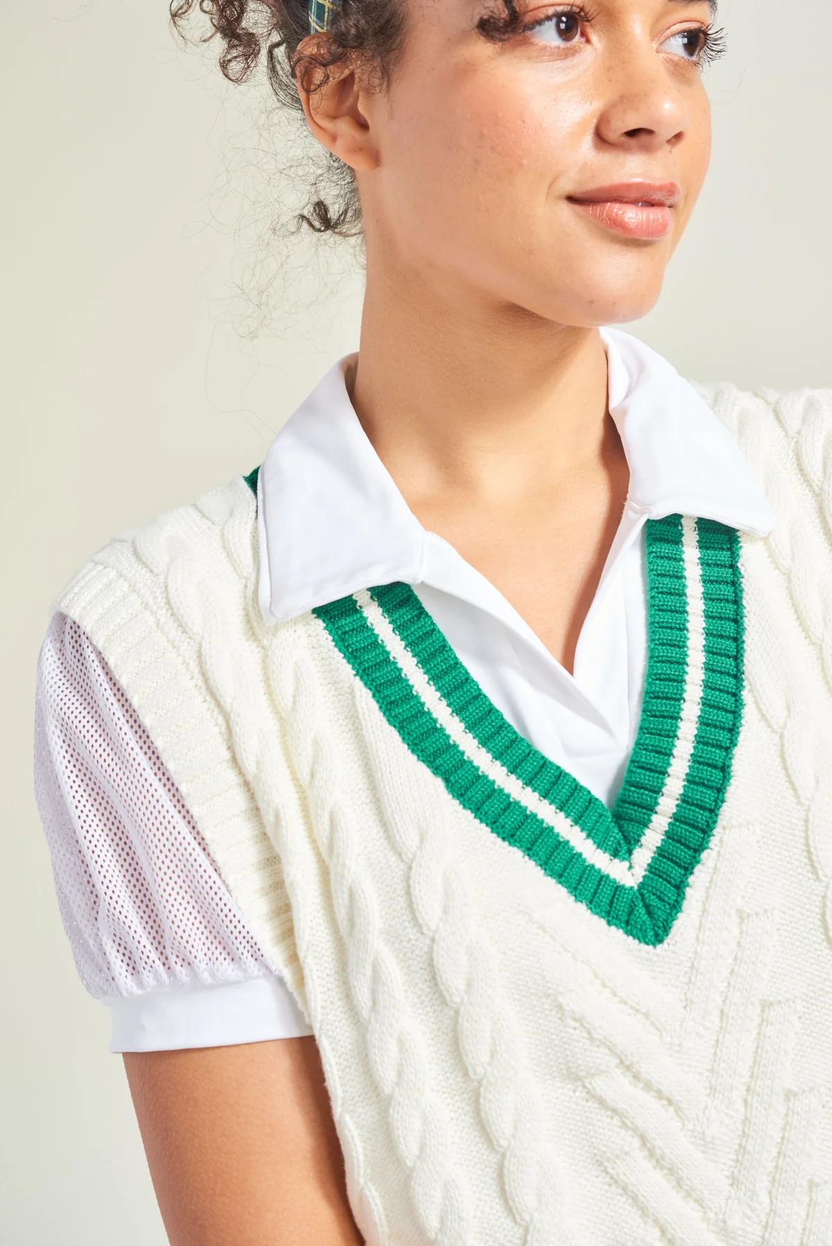 Court Cable Knit Vest - Image 1