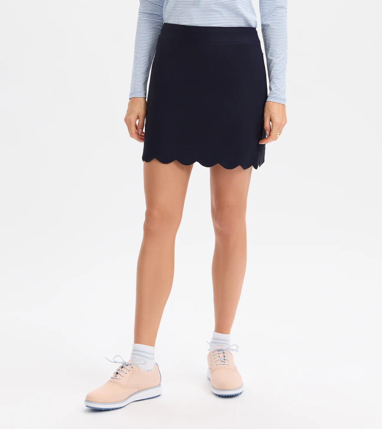 Scallop Hem Twill Skort - Image 1